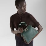 FENDI Peekaboo ISeeU Small Multicolor sage Selleria bag with 556 hand-sewn topstitches - Image 6